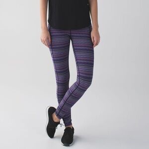 LULULEMON Speed Tight IV Space Dye Twist Ultra Violet Multi/Black 8
